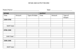 7.7 Measuring Intake and Output – Nursing Assistant